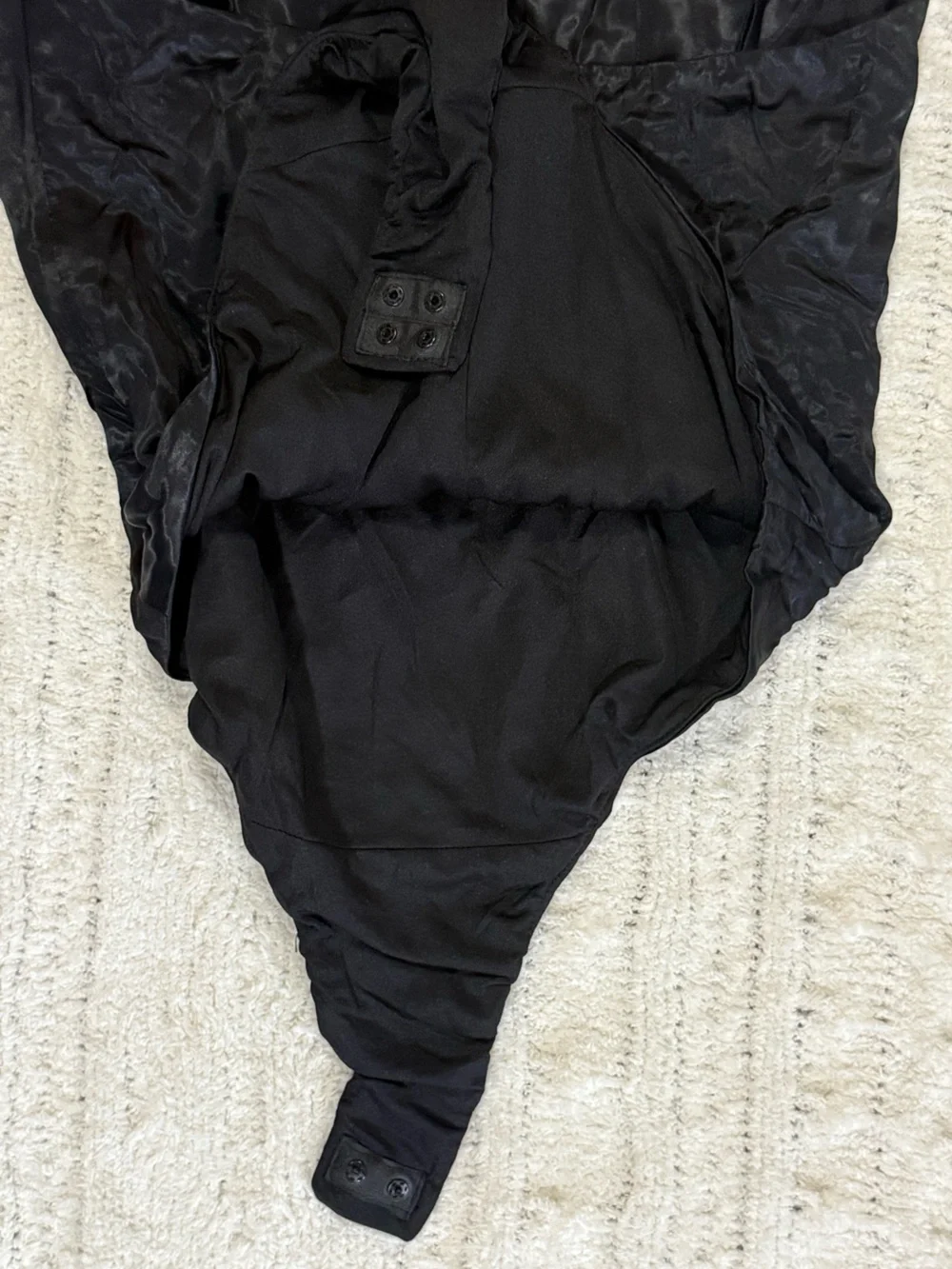 Zara Satin Bustier Bodysuit Black Corset Underwire Strappy Size Medium